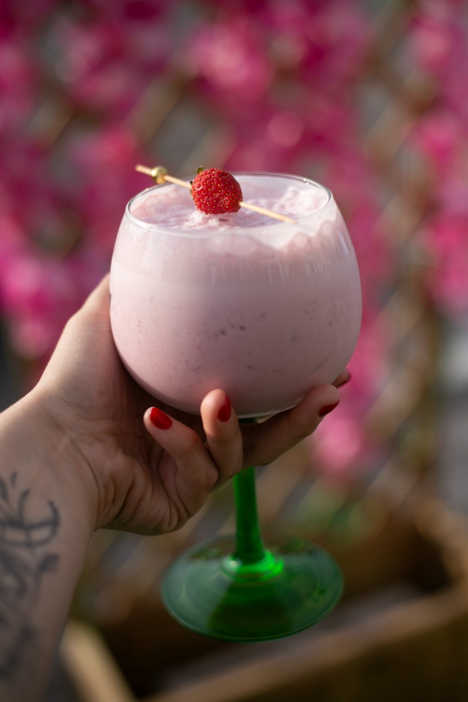 Cocktail alla fragola servito al Master Caffe